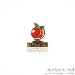 Microsoft makes the Macintosh go round lapel pin le collector