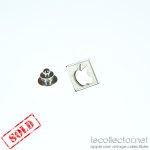 Apple silver square extremely RARE lapel pin Apple computer collectibles