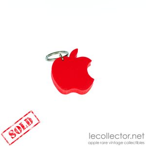 foam red apple computer logo keyring