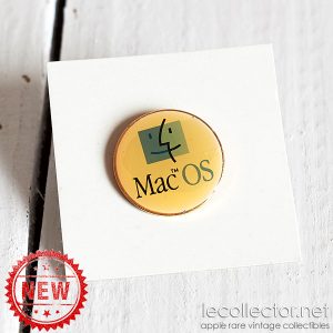 Mac OS vintage rare Apple computer round lapel pin