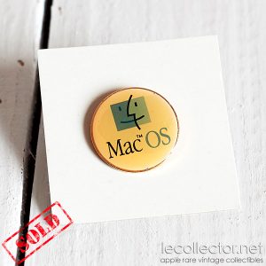 Mac OS vintage rare Apple computer round lapel pin