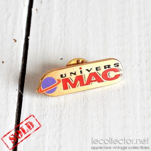 Univers Mac magazine promotionnal lapel pin sold out