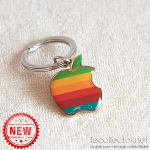 Authentic vintage Apple computer key ring 6 colors rainbow