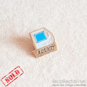 Apple Macintosh Plus Apple computer lapel pin square Azerty