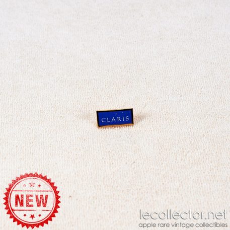 Claris Apple computer software blue square lapel pin