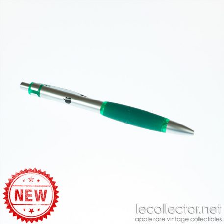 Apple computer promotional ballpoint pen 90s green metal