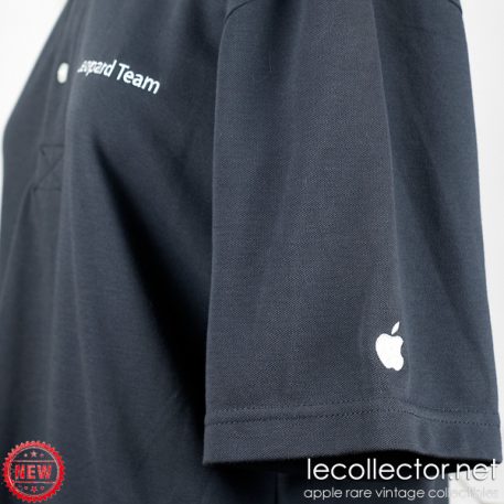 Apple Leopard Team polo shirt charcoal gray MacOS X engineering Macintosh medium size