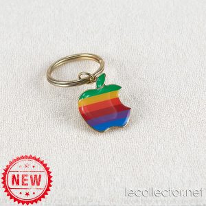 Vintage authentic Apple computer key ring 6 colors rainbow