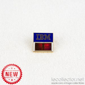 IBM real computer chip 16 mega orange variant square lapel pin
