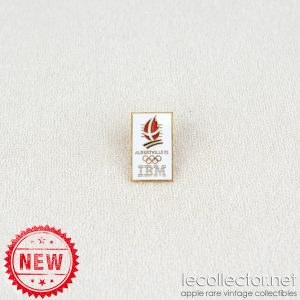 Winter Olympics Albertville 1992 IBM gold variant cloisonne enamel lapel pin