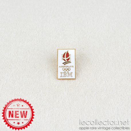 Winter Olympics Albertville 1992 IBM gold variant cloisonne enamel lapel pin