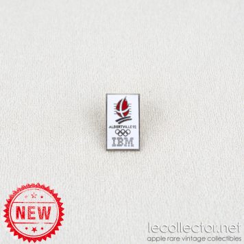 Winter Olympics Albertville 1992 IBM silver variant cloisonne enamel lapel pin